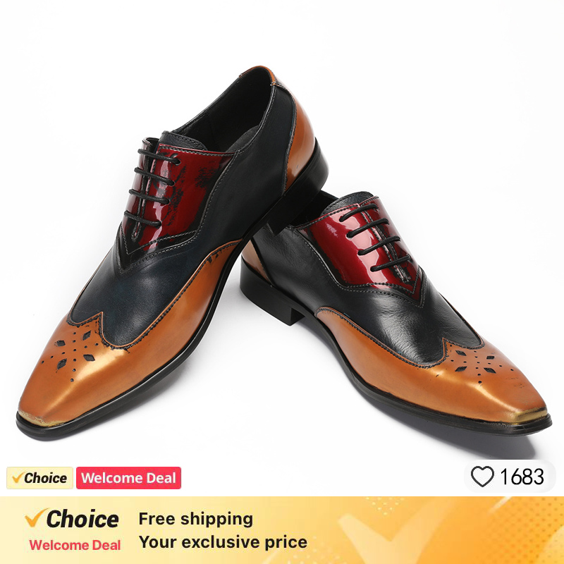 LUXURY MEN'S OXFORD SHOES BLAC - Leather Shoe Polish 评论和价格