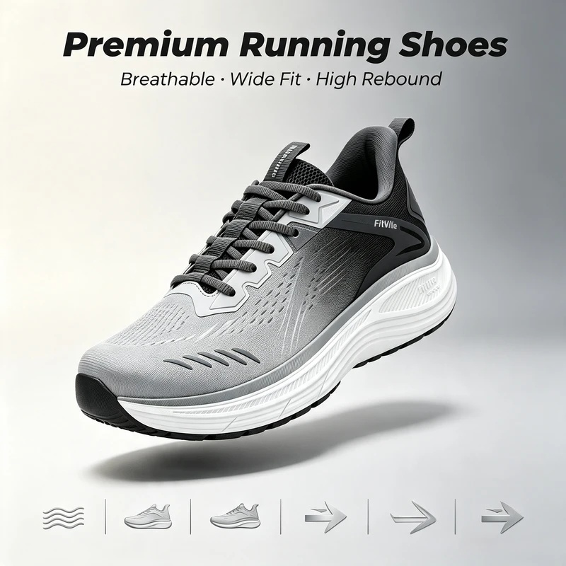 Fitville Men's Sports Sneakers - Sneaker Box 评论和价格