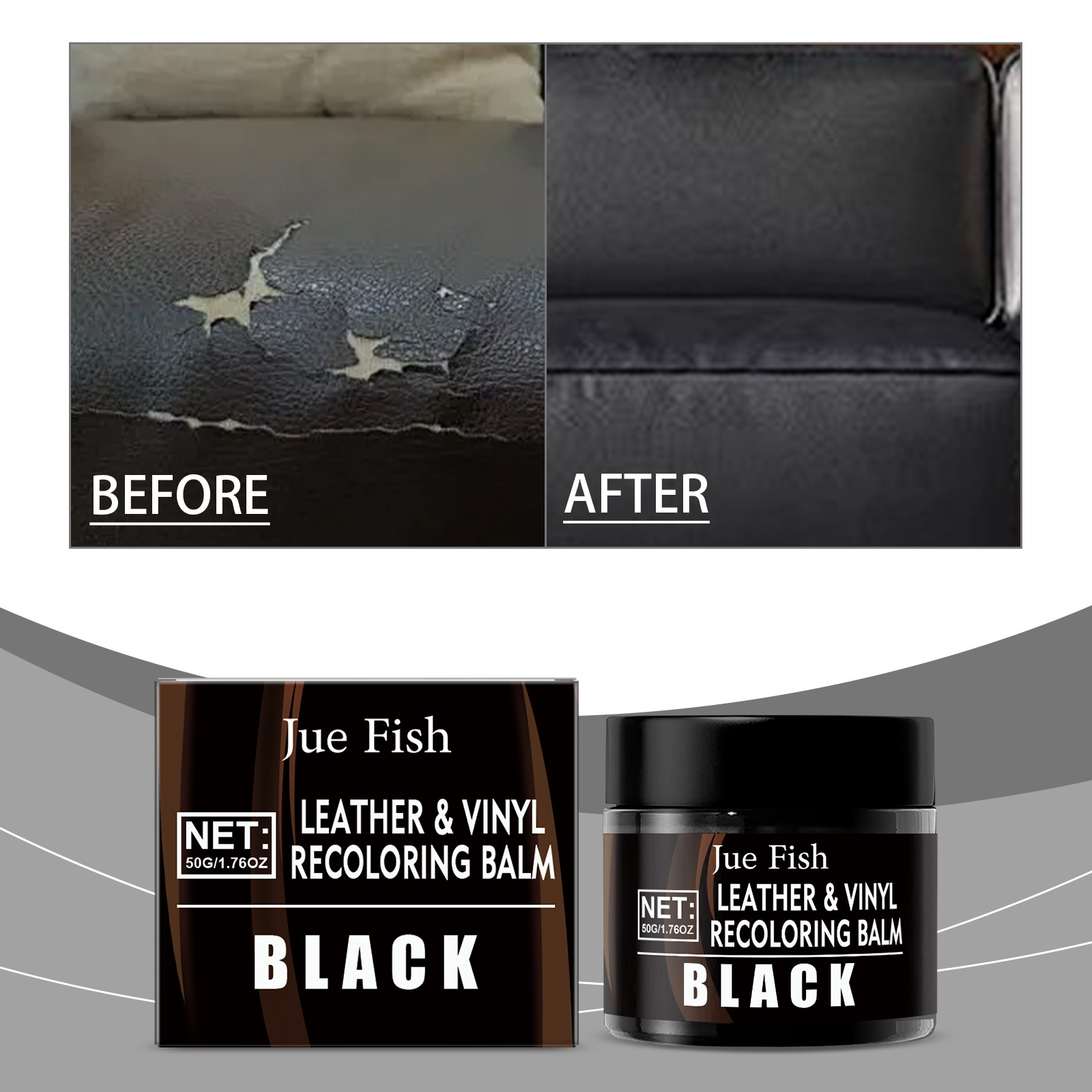 50g Black Leather Recoloring B - Leather Shoe Polish 评论和价格