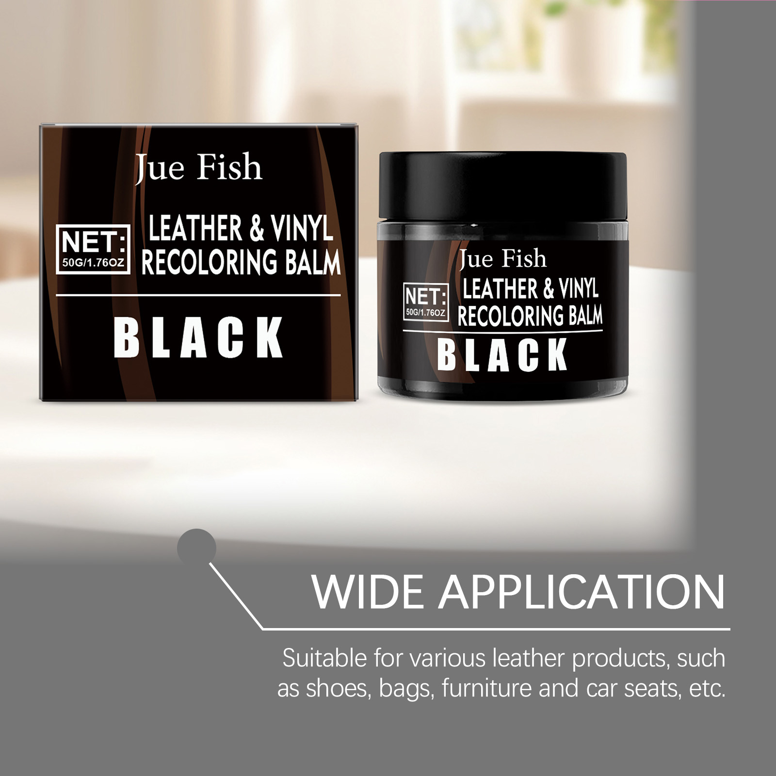 50g Black Leather Recoloring B - Leather Shoe Polish 评论和价格