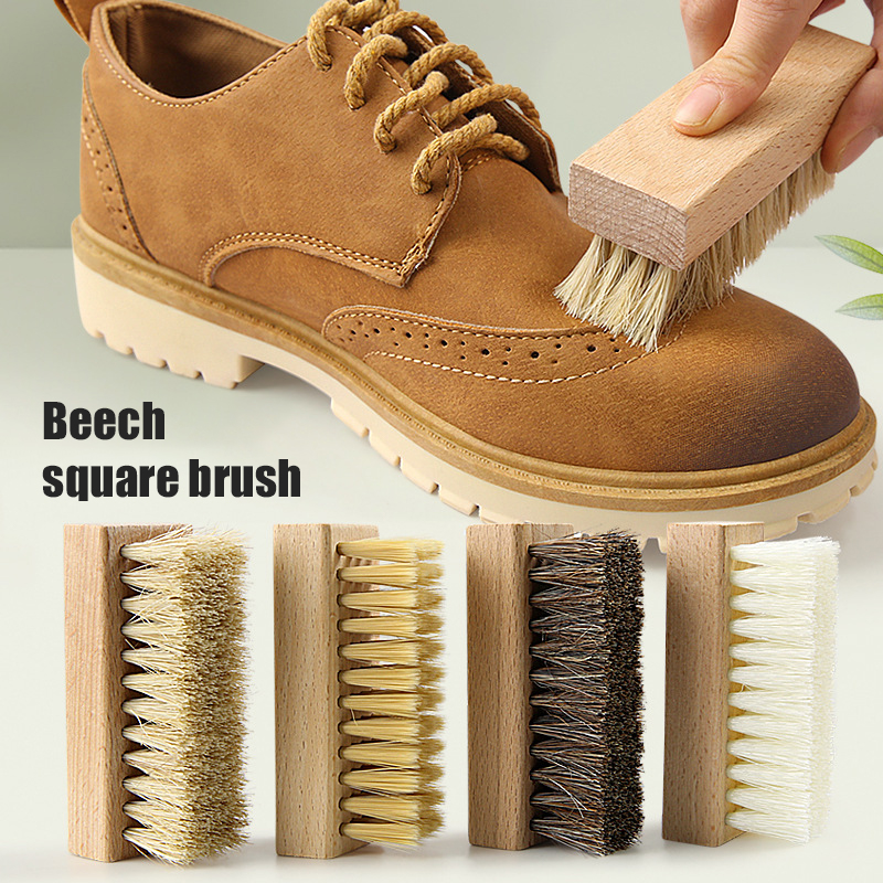 1PC Pig Bristles Shoe Brush Fo - Sneaker Cleaner 评论和价格