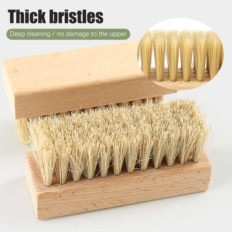 1PC Pig Bristles Shoe Brush Fo - Sneaker Cleaner 评论和价格
