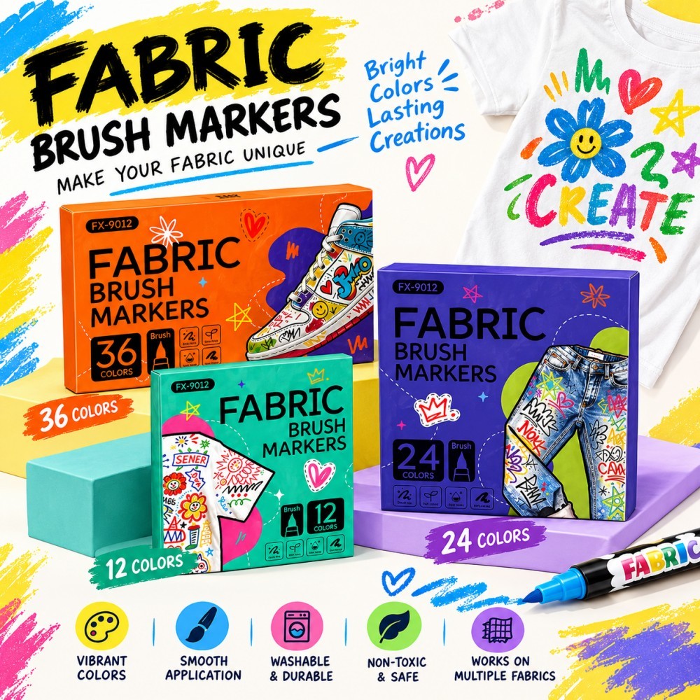 12/24/36 Colors Fabric Markers - Shoe Brush 评论和价格